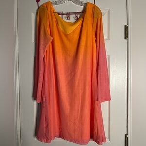 Orange and pink dress